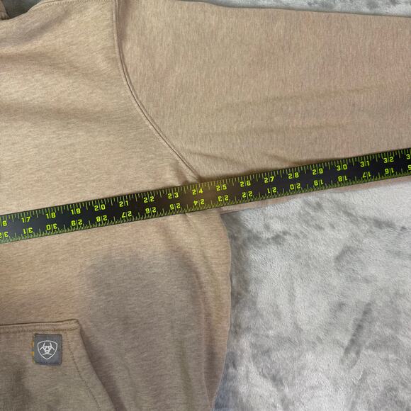 Ariat Rebar Graphic Hoodie Mens X-Large Dijon Fleece Sweater Workwear - Picture 7 of 8